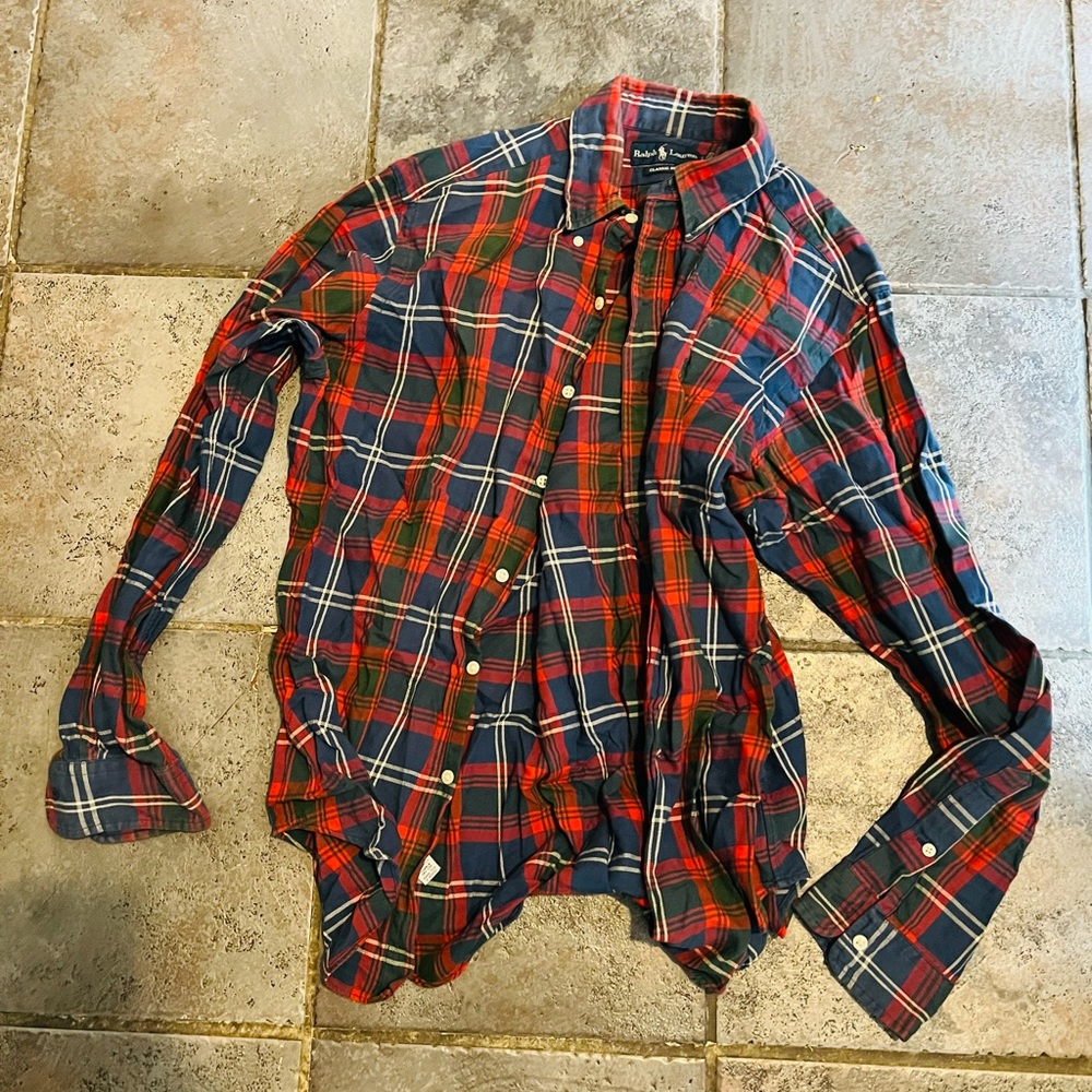 Classic plaid Ralph Lauren button up